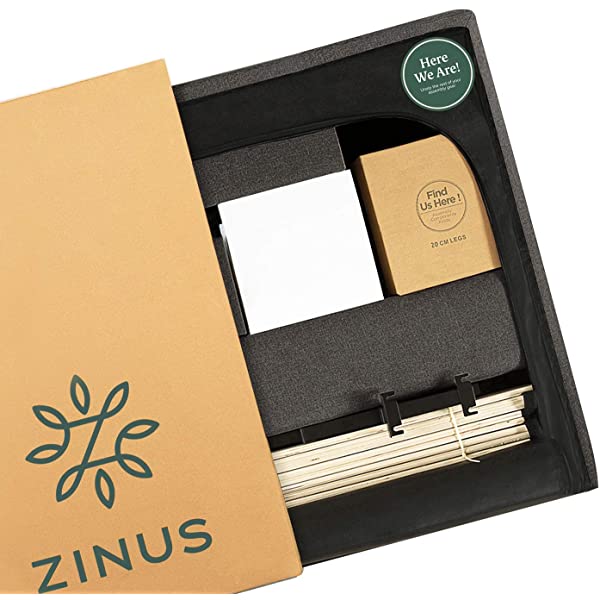 Zinus Dachelle Upholstered Platform Bed Frame / Mattress Foundation / Wood Slat Support / No Box Spring Needed / Easy Assembly, Queen, Platform Bed Only, Dark Grey Dark Grey Queen Platform Bed Only